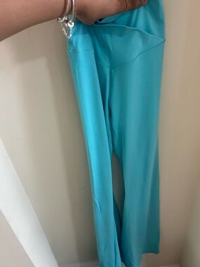 aerie flared leggings Pants in Aqua Blue